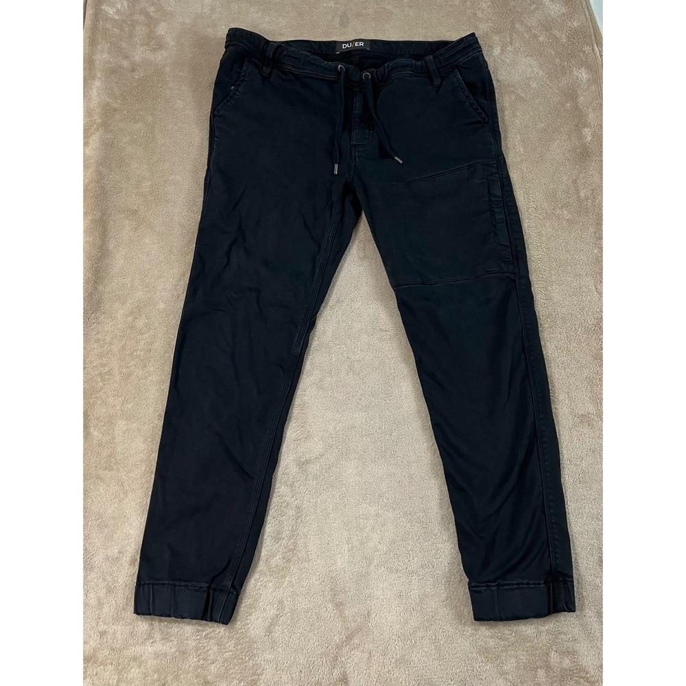 DU/ER No Sweat Slim Fit Joggers Black Nature2X N2X Pants 36x29 MJNS1100 GOOD